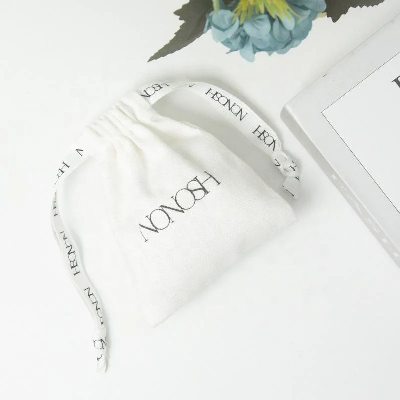 Textured Fabric Drawstring Pouch — image 3