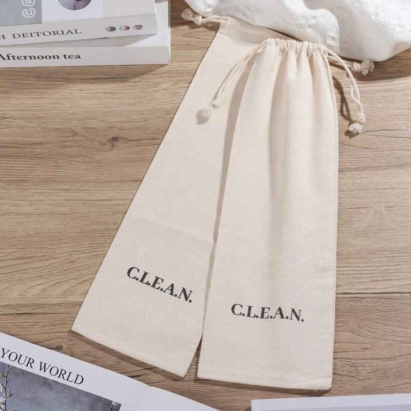 Textured Fabric Drawstring Pouch — image 5