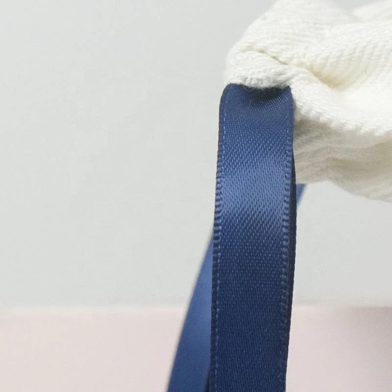 White Cotton Drawstring Pouch — image 6