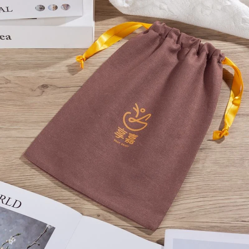 Textured Fabric Drawstring Pouch — image 5