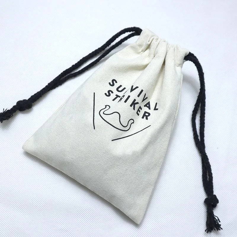 Textured Fabric Drawstring Pouch — image 3