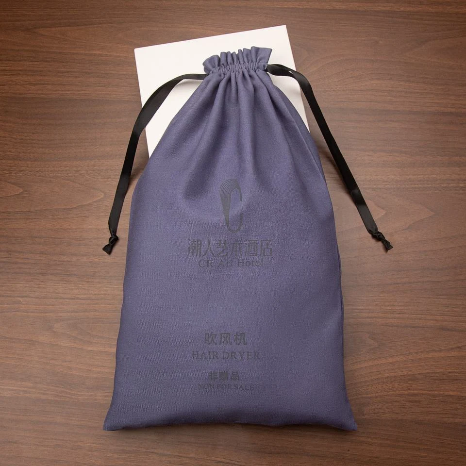 Textured Fabric Drawstring Pouch — image 3