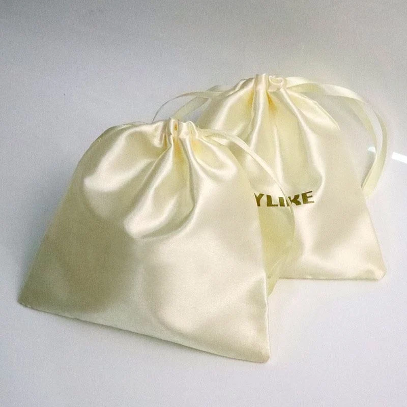 Green Satin Drawstring Pouch — image 5