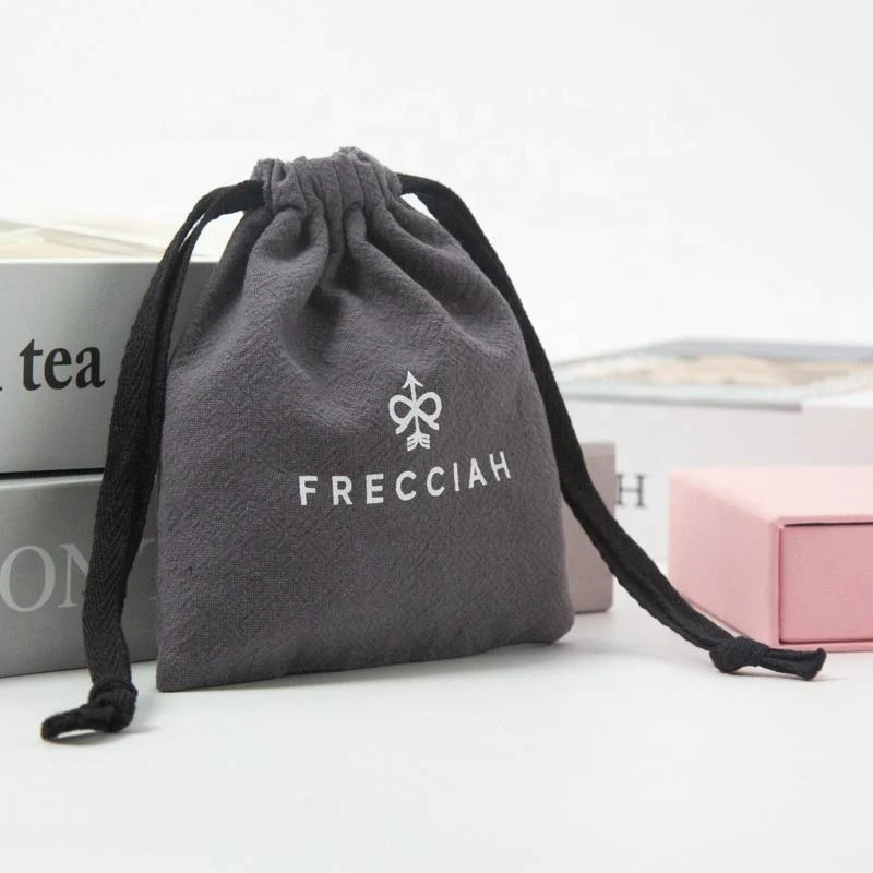 Textured Fabric Drawstring Pouch — image 2