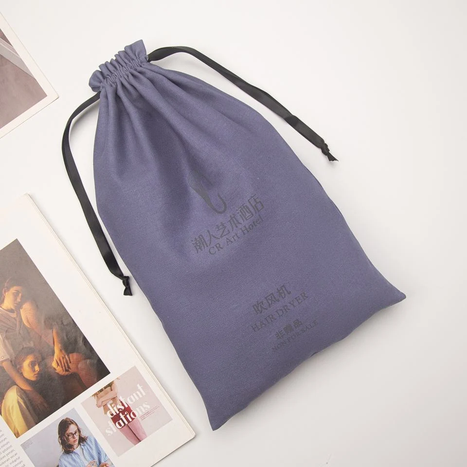 Textured Fabric Drawstring Pouch — image 4