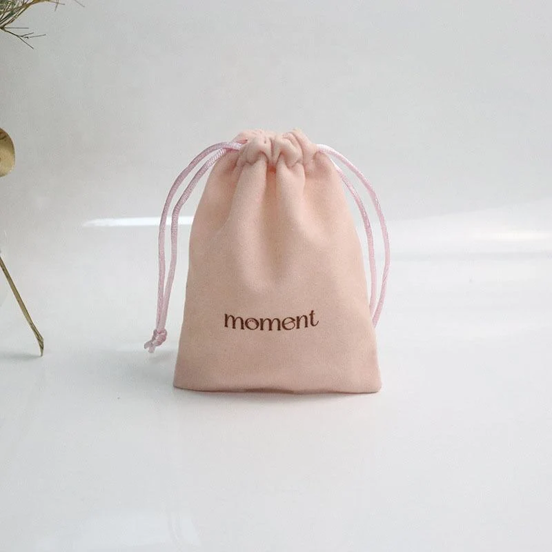 Pink Velvet Drawstring Pouch — image 4