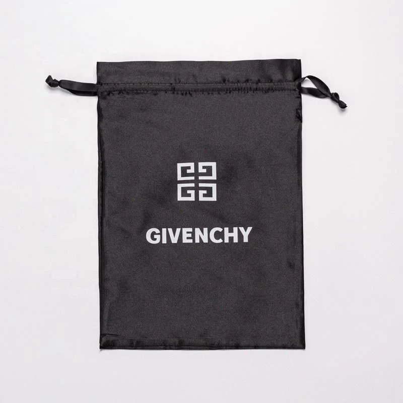 Black Satin Drawstring Pouch — image 6