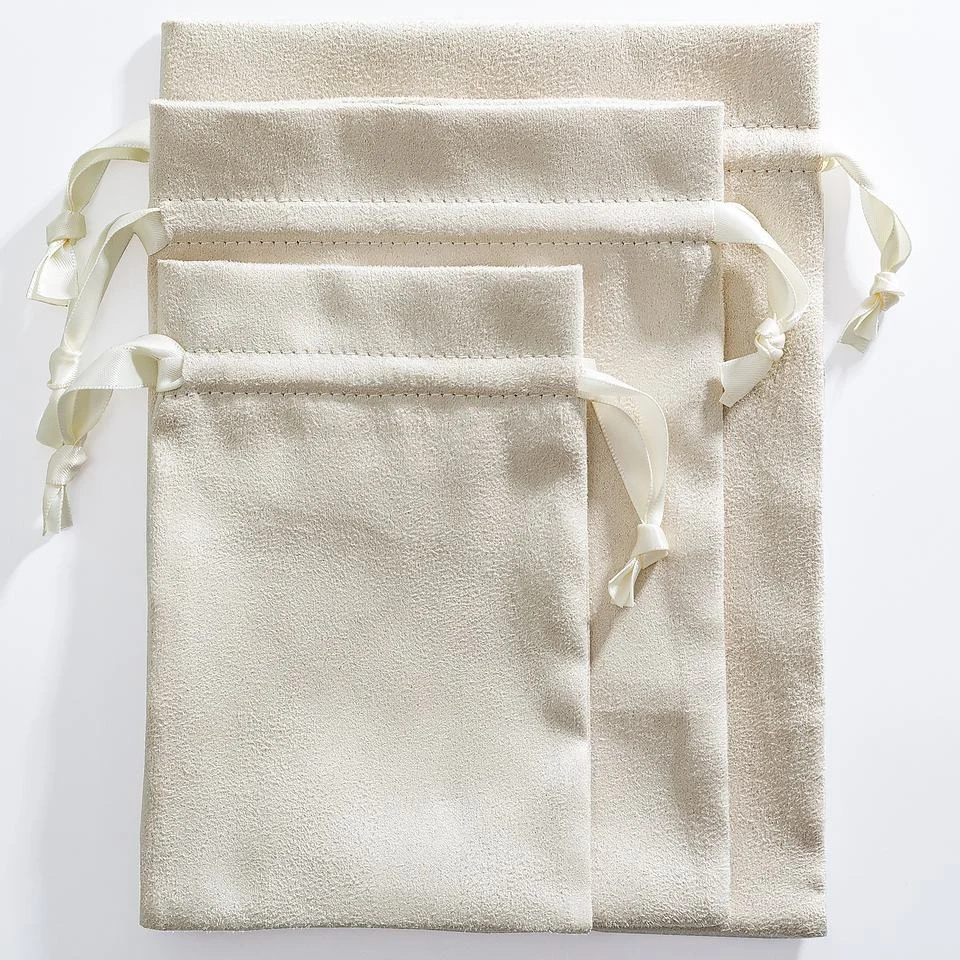 Suede-Look Drawstring Jewelry Pouch — image 4