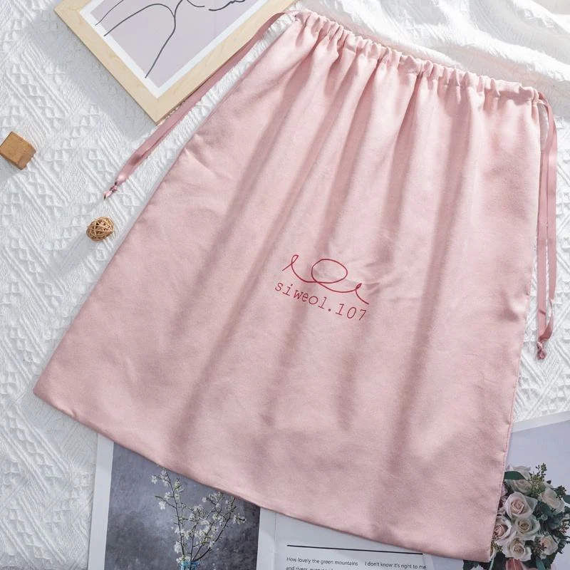 Pink Microfiber Drawstring Pouch — image 3