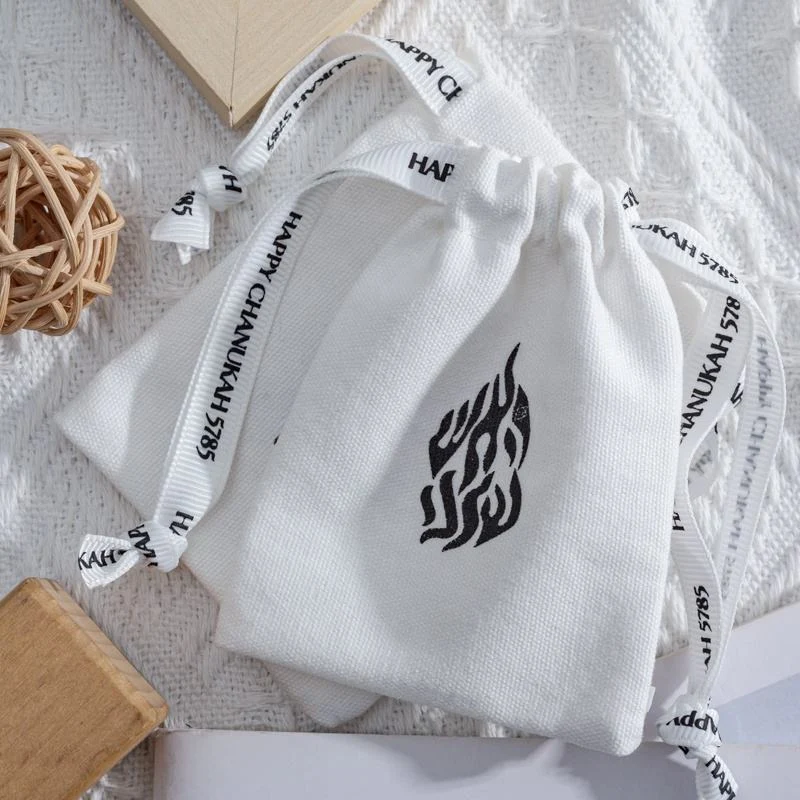 Textured Fabric Drawstring Pouch — image 5