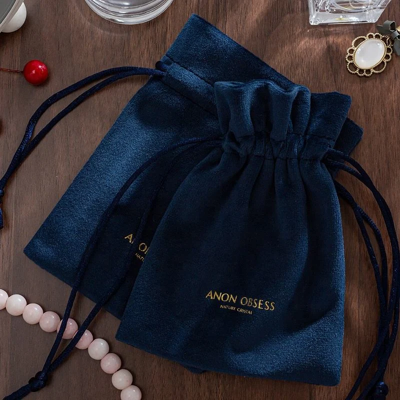 Black Velvet Drawstring Pouch — image 2