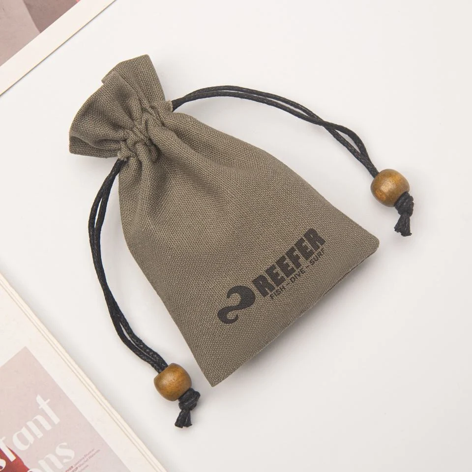 Textured Fabric Drawstring Pouch — image 3
