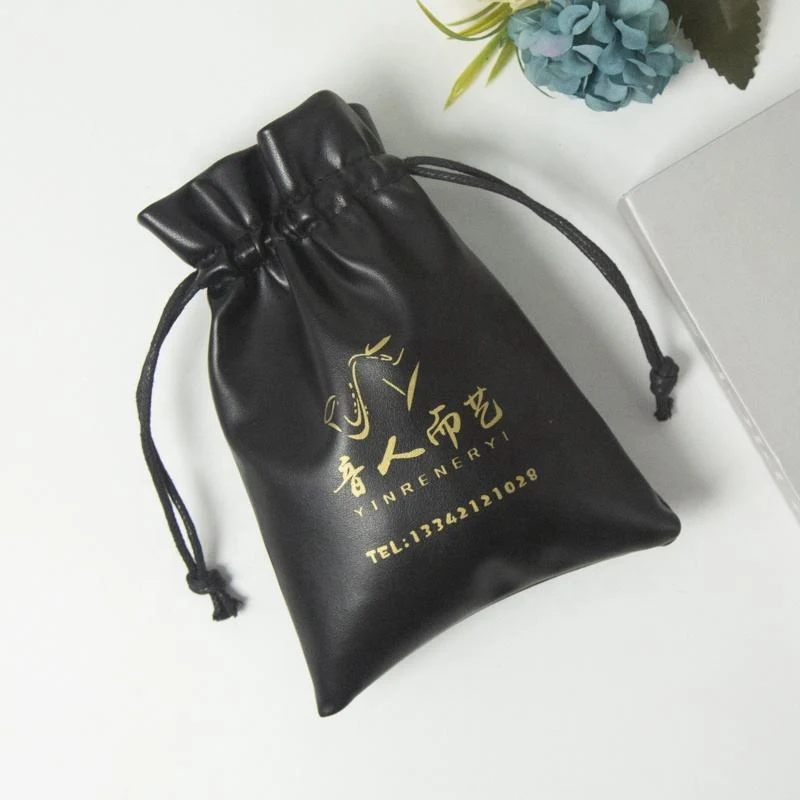 Leather-Look Drawstring Pouch — image 3
