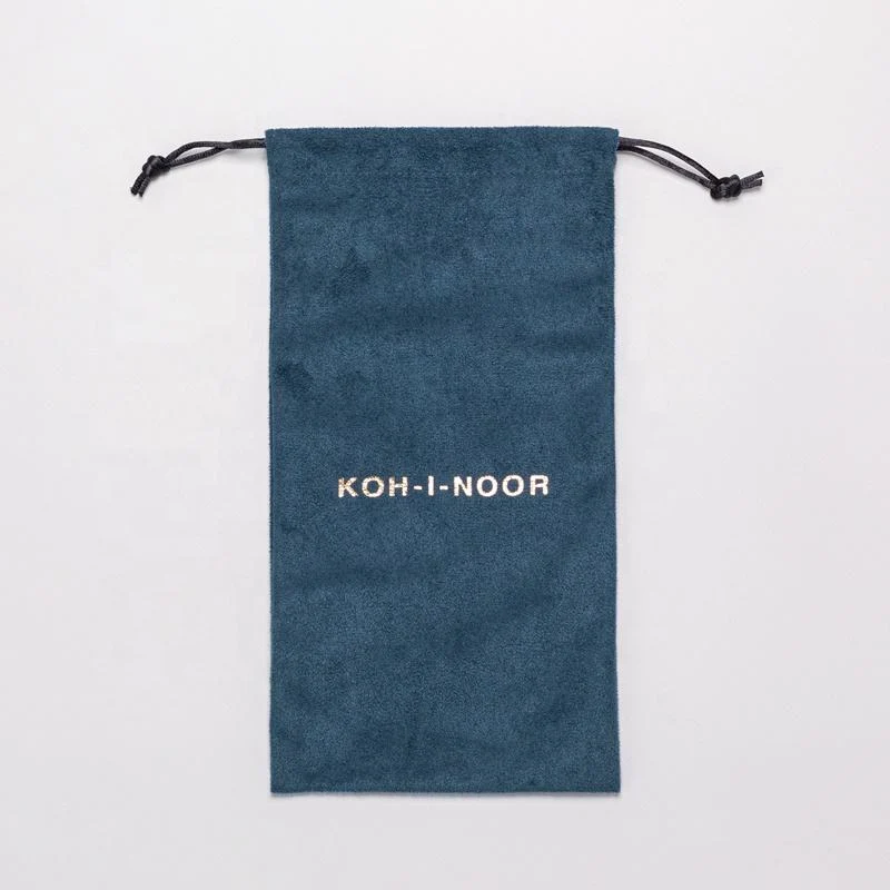Blue Microfiber Drawstring Pouch — image 6