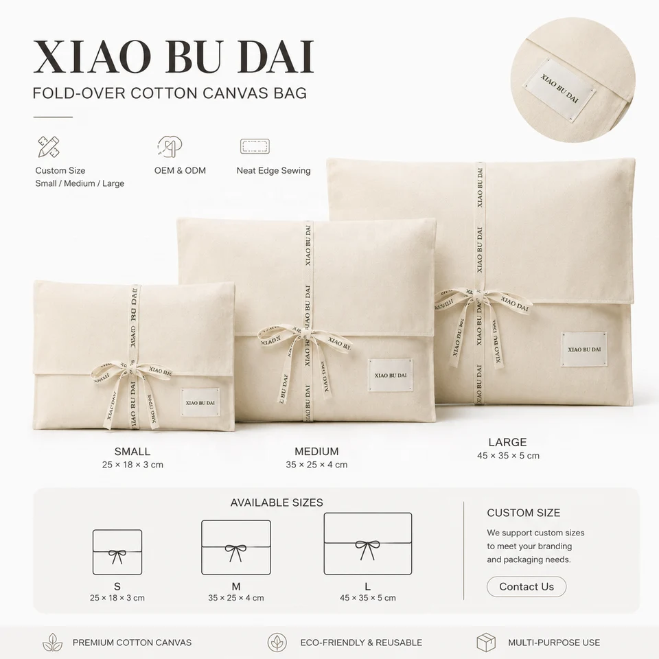 Sage Green Fabric Envelope Pouch — image 3