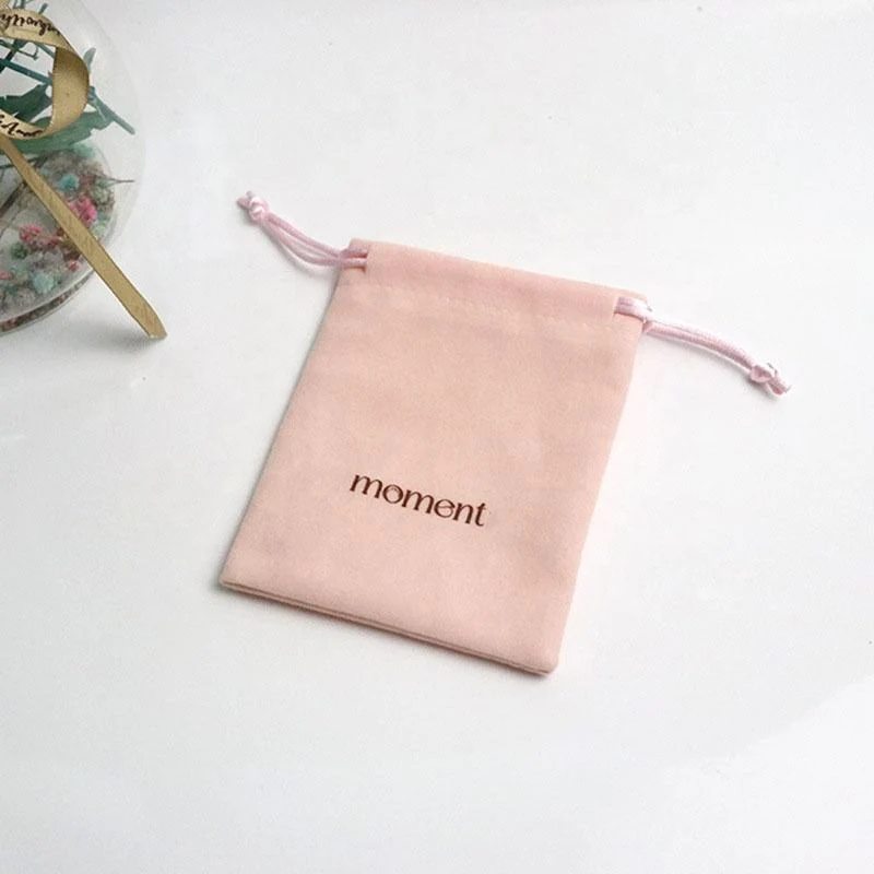Pink Velvet Drawstring Pouch — image 6