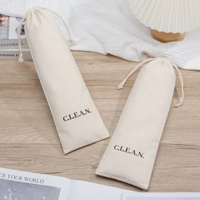 Textured Fabric Drawstring Pouch — image 3