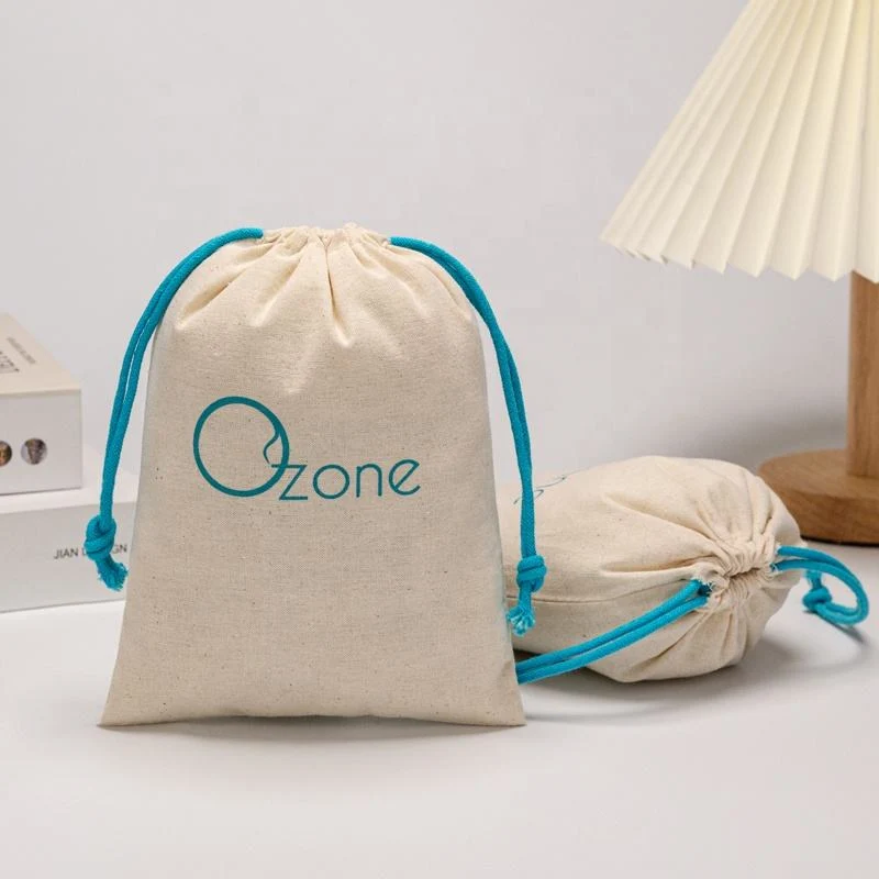 Textured Fabric Drawstring Pouch — image 2