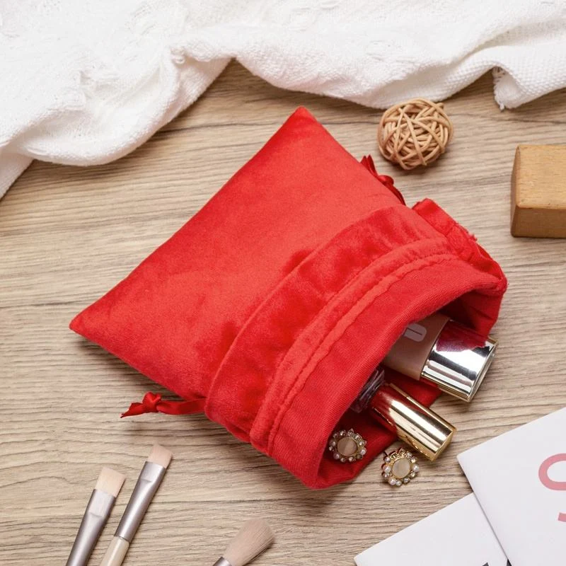 Red Velvet Drawstring Pouch — image 6