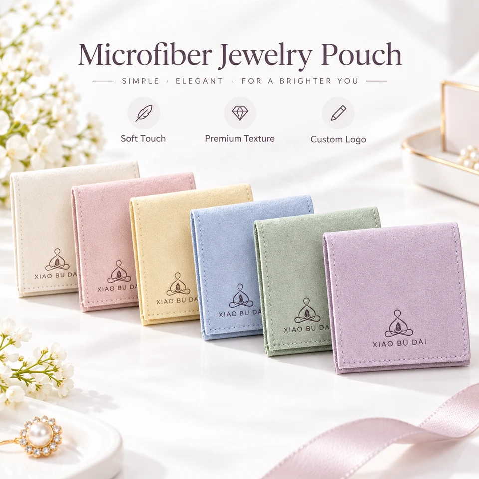 Microfiber Snap-Button Jewelry Pouch — image 4
