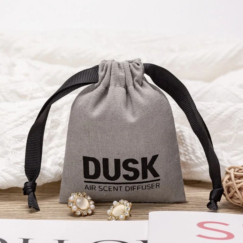 Textured Fabric Drawstring Pouch — image 3