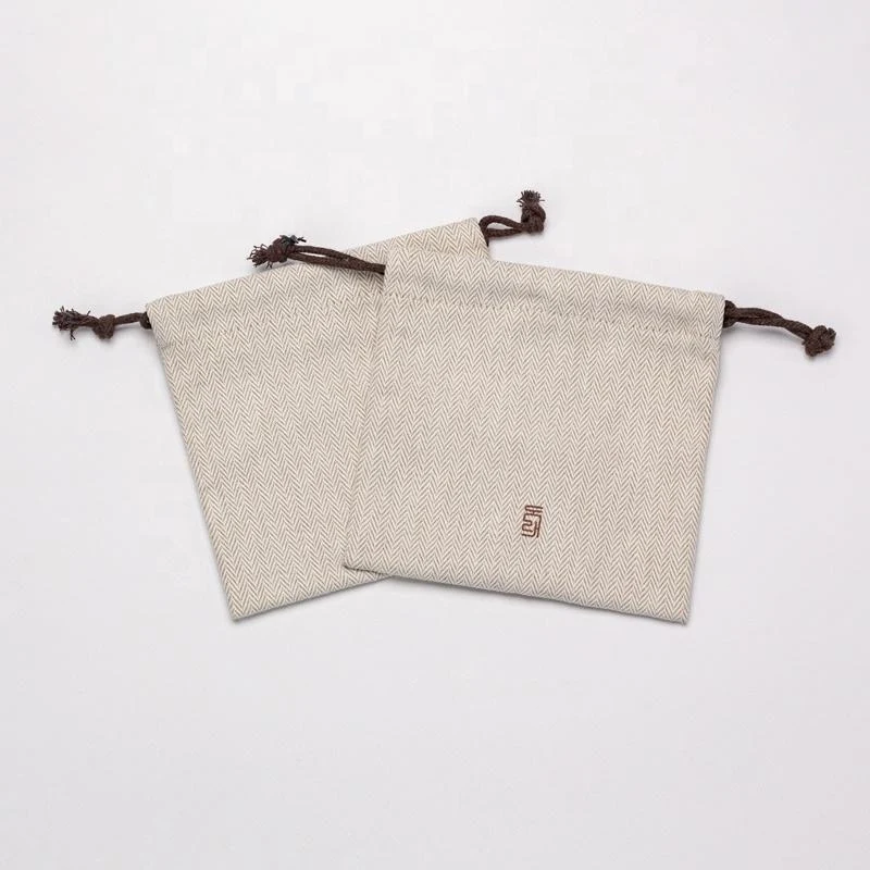 Textured Fabric Drawstring Pouch — image 6