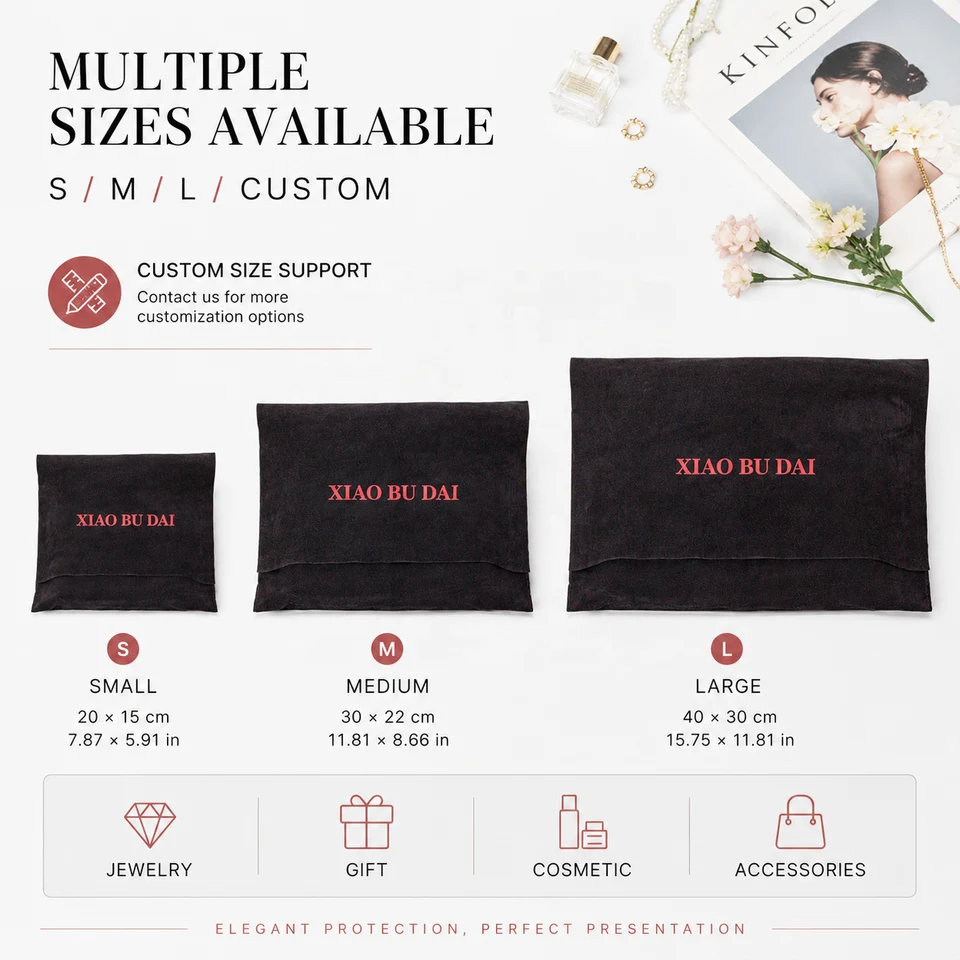 Black Velvet Envelope Pouch — image 3