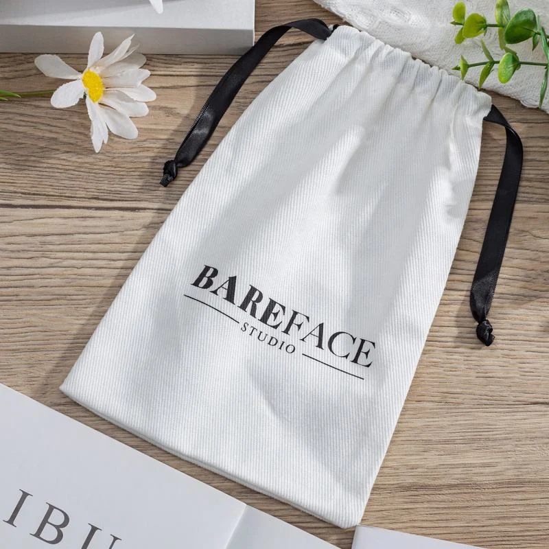 Cream Cotton Drawstring Pouch — image 5