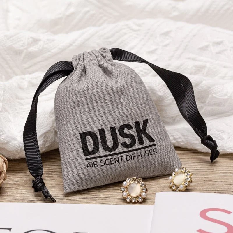 Textured Fabric Drawstring Pouch — image 2