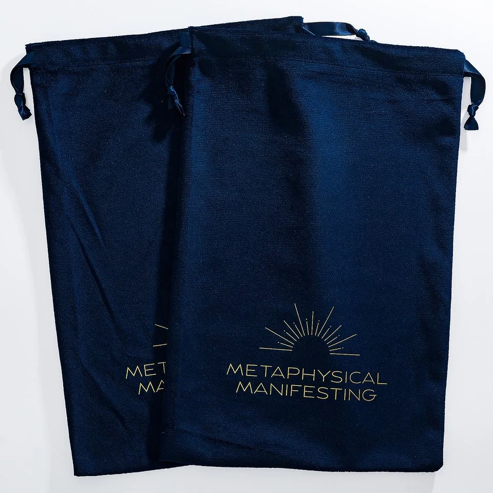 Blue Velvet Drawstring Pouch — image 3