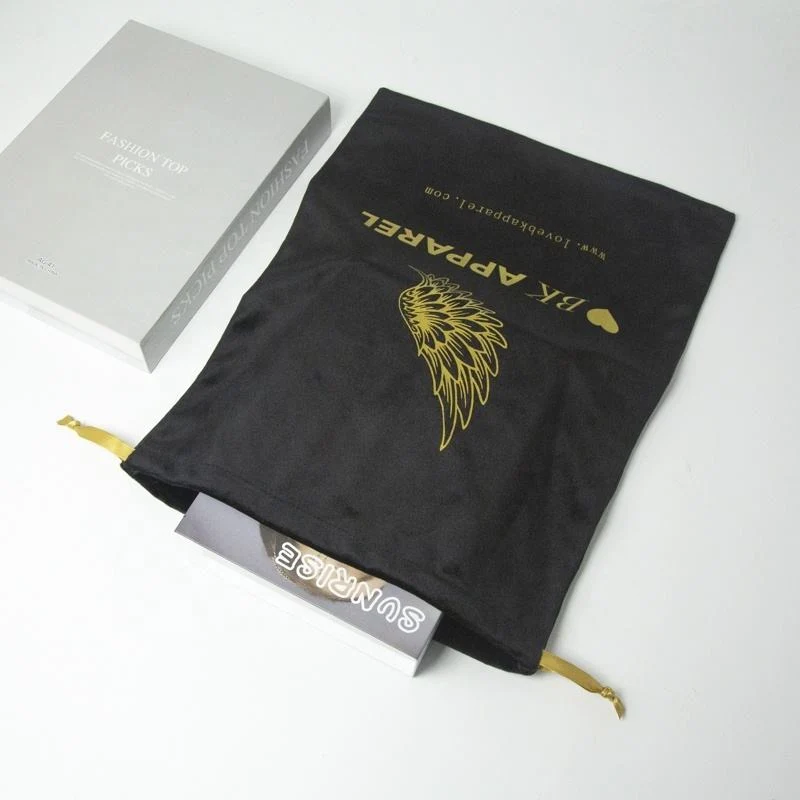 Black Velvet Drawstring Pouch — image 4