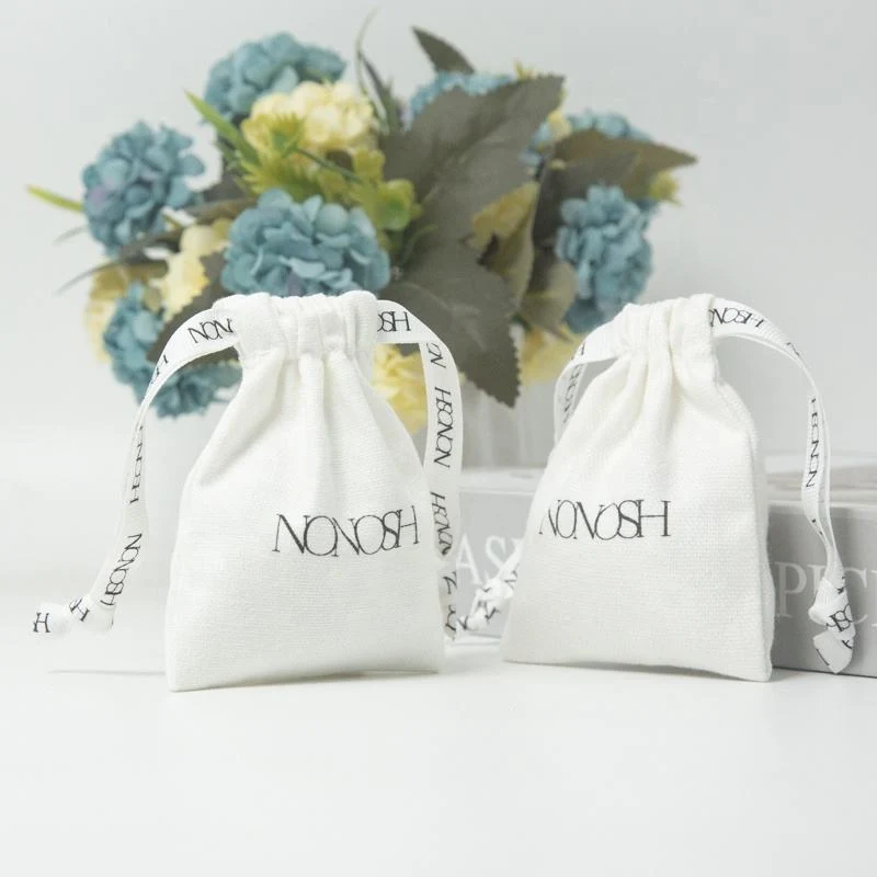 Textured Fabric Drawstring Pouch — image 2