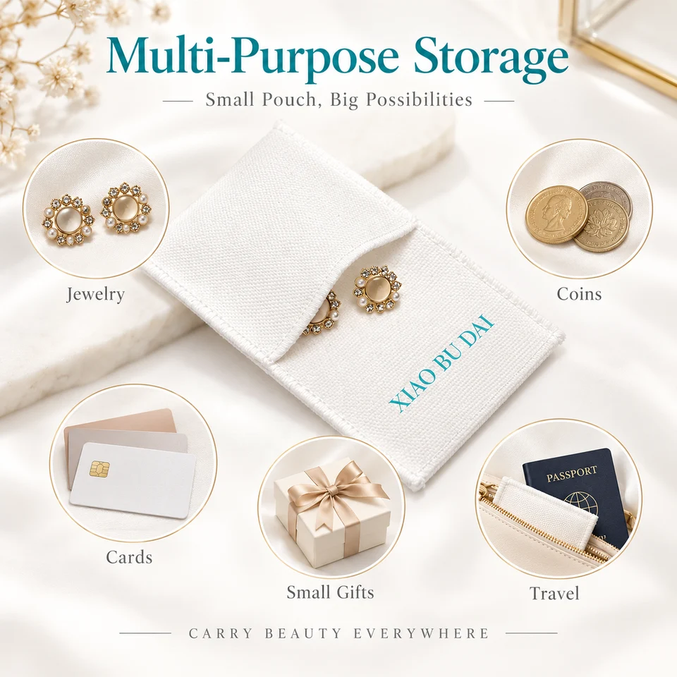 Cream Satin Envelope Pouch — image 2