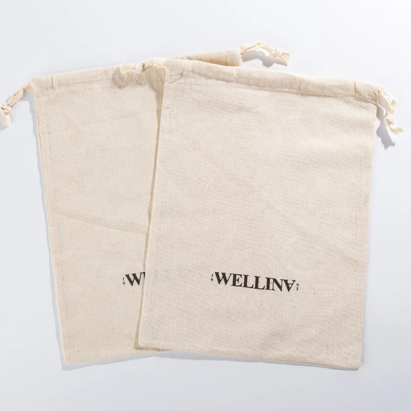 Cream Fabric Drawstring Pouch — image 6