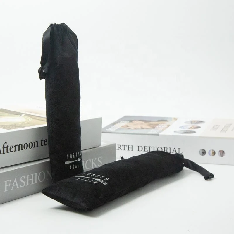 Black Velvet Drawstring Pouch — image 2