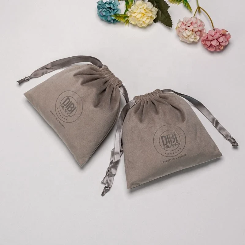 Black Velvet Drawstring Pouch — image 3