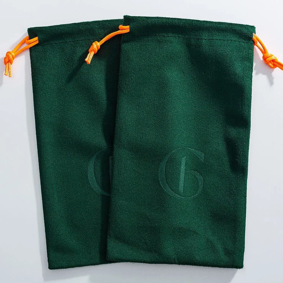 Green Velvet Drawstring Pouch — image 3