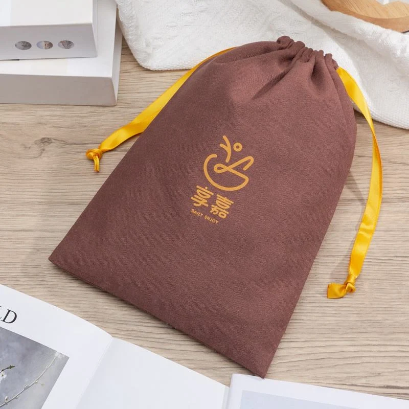 Textured Fabric Drawstring Pouch — image 3