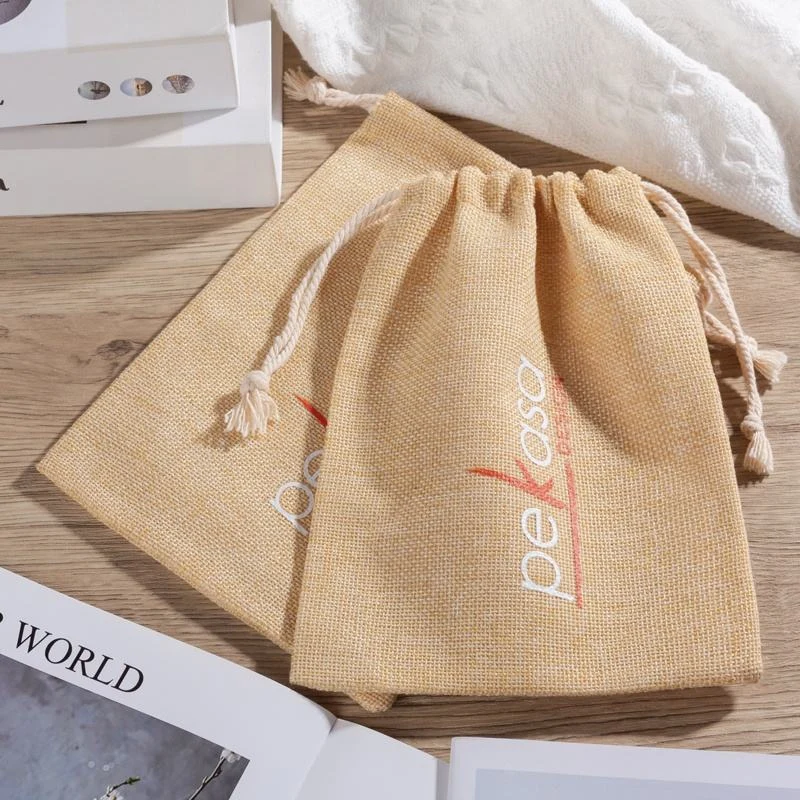 Textured Fabric Drawstring Pouch — image 5