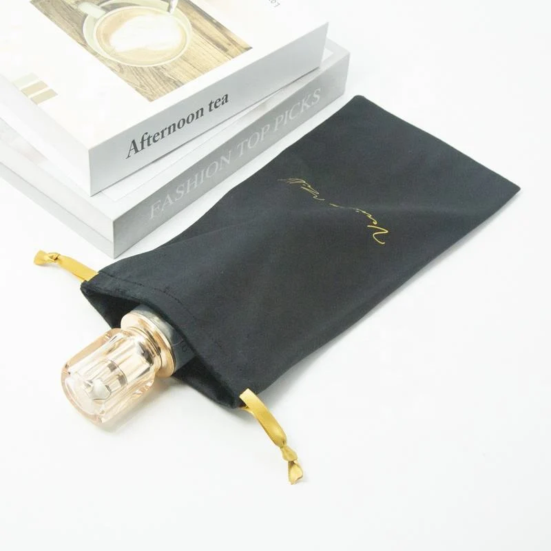 Black Velvet Drawstring Pouch — image 3