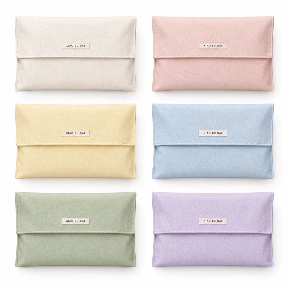 Cream Fabric Envelope Pouch — image 4