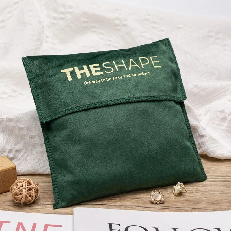 Green Velvet Drawstring Pouch — image 2