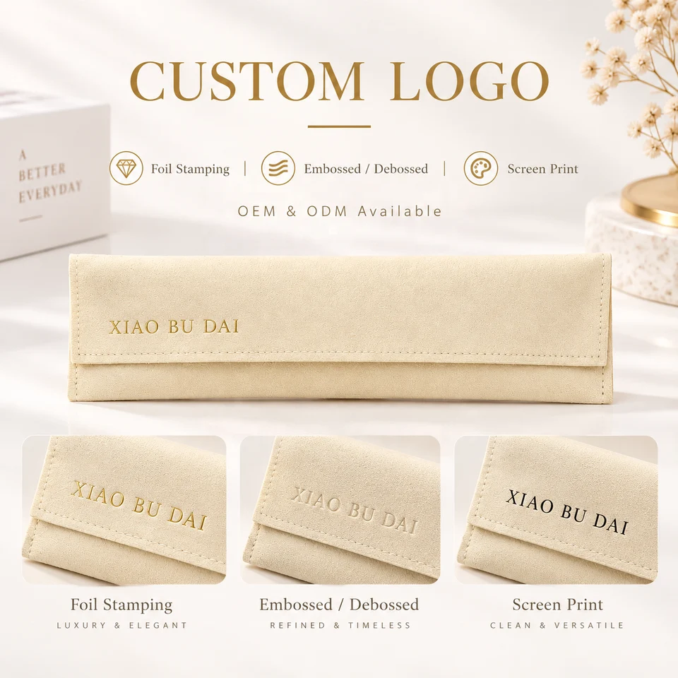 Cream Microfiber Envelope Pouch — image 2