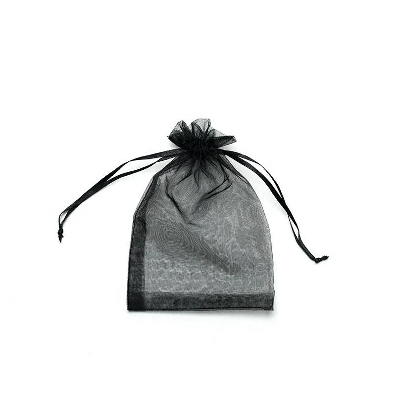 Black Organza Drawstring Pouch — image 5