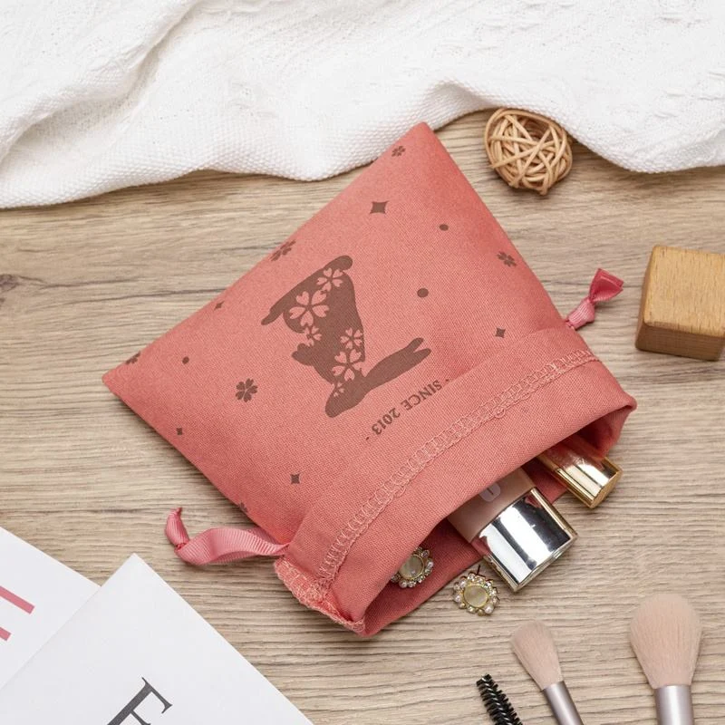 Textured Fabric Drawstring Pouch — image 5