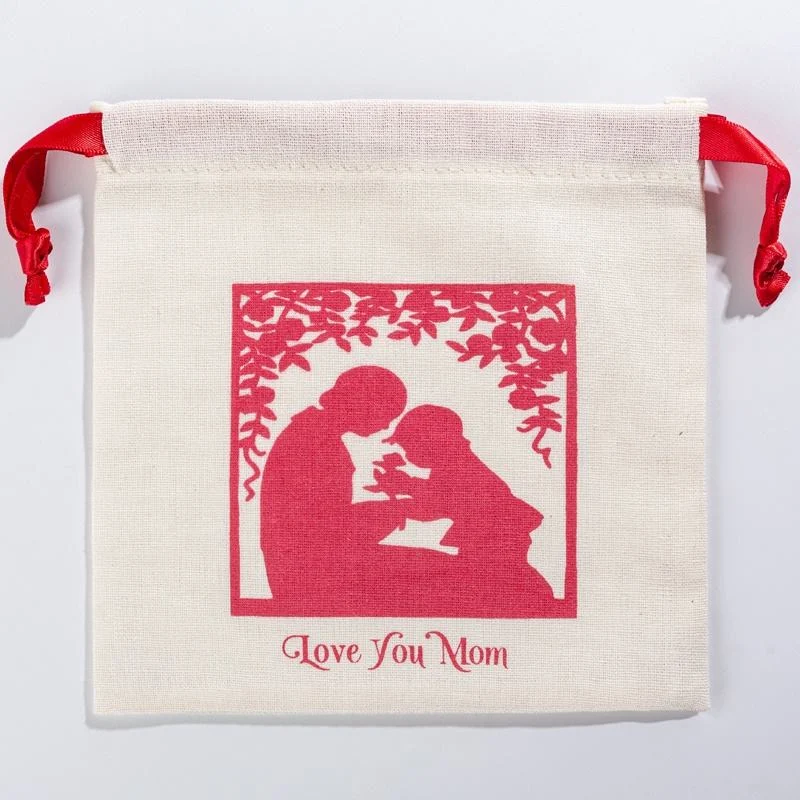 Black Textured Fabric Drawstring Pouch — image 6