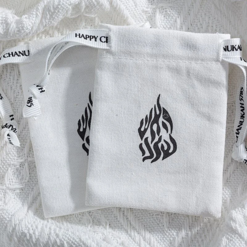 Textured Fabric Drawstring Pouch — image 6