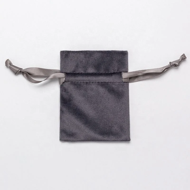 Brown Velvet Drawstring Pouch — image 3