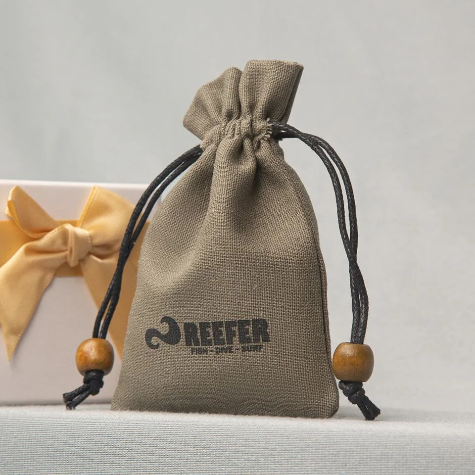 Textured Fabric Drawstring Pouch — image 2