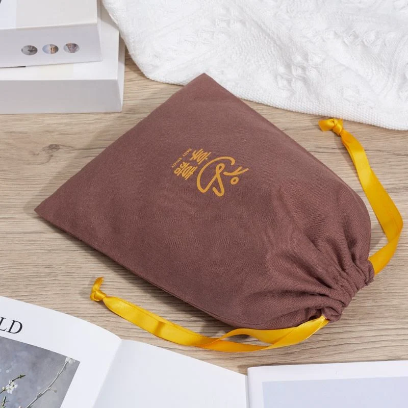 Textured Fabric Drawstring Pouch — image 4